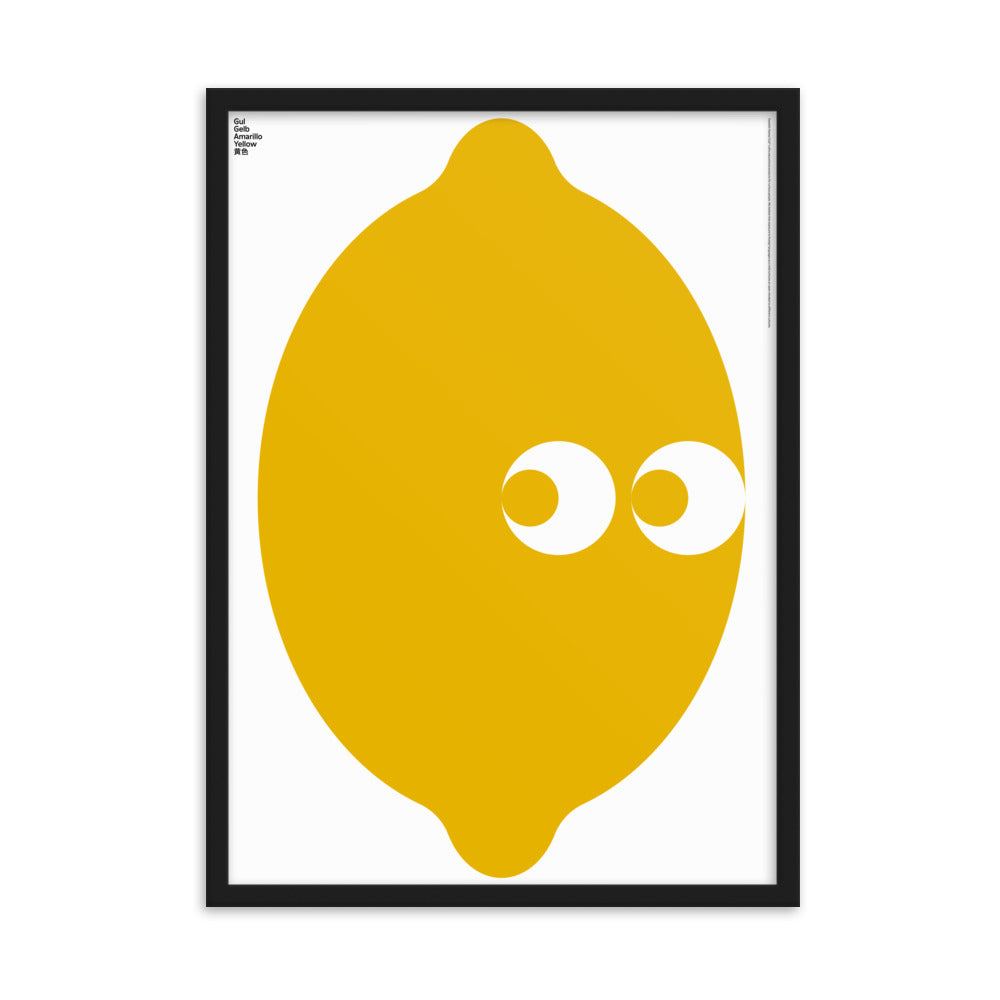 Framed Yellow Lemon Poster