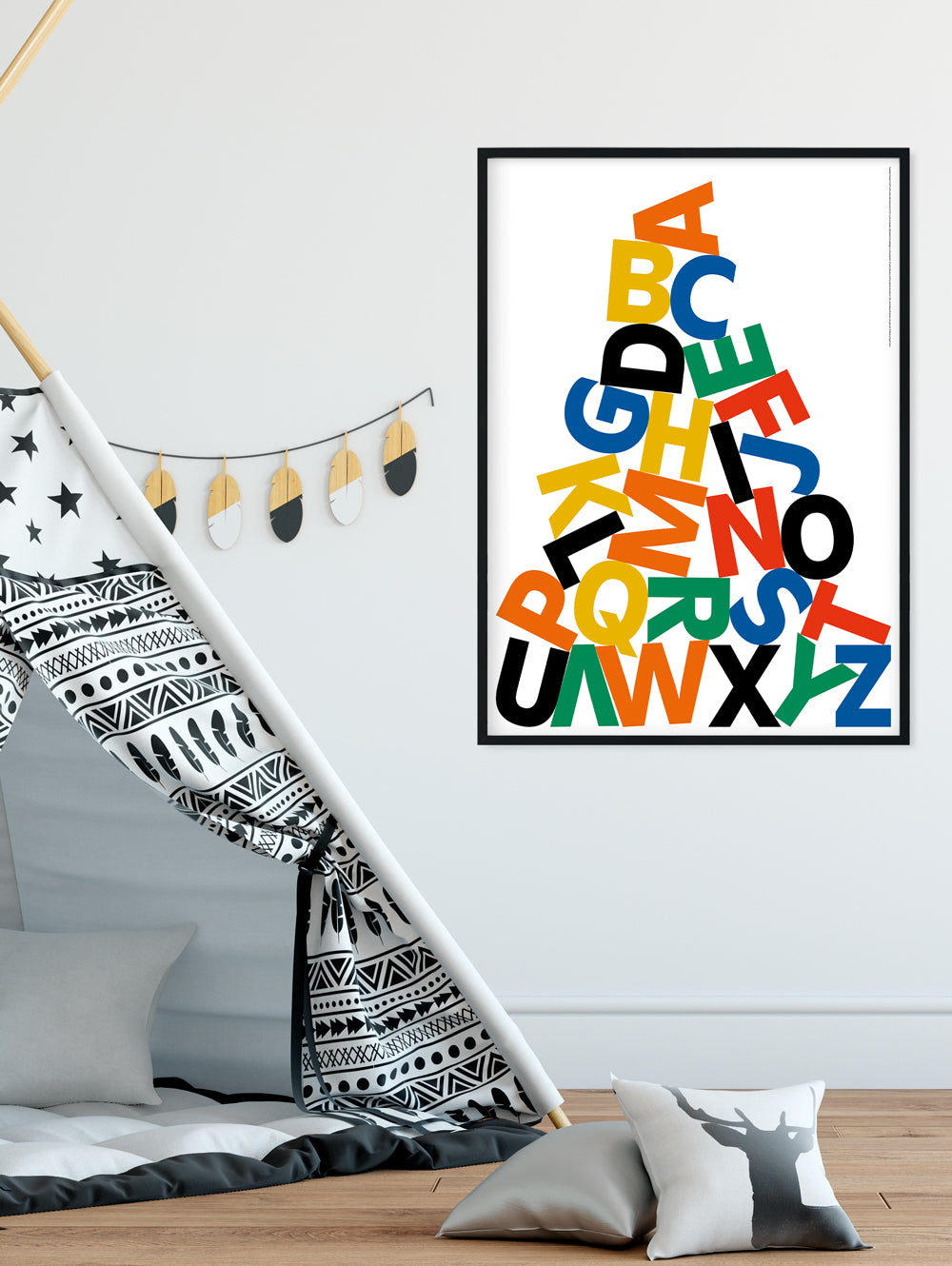 Pile Alphabet English Poster