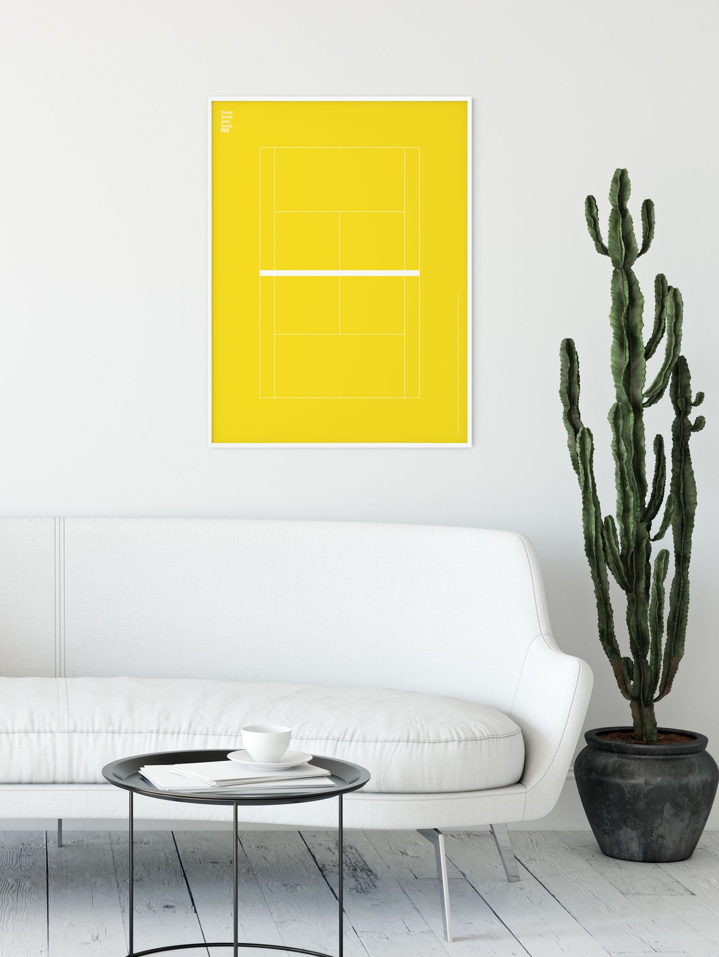 Sport Tennis Yellow Court Poster