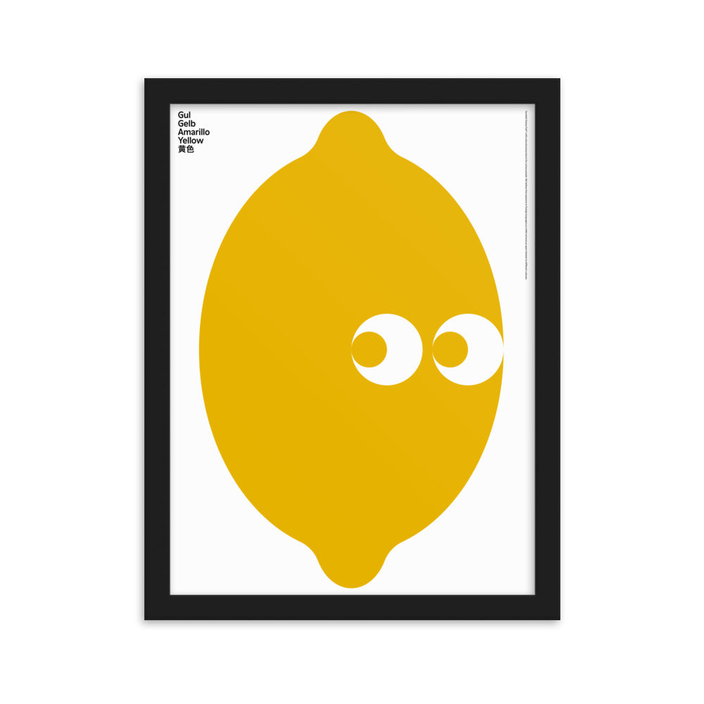Framed Yellow Lemon Poster