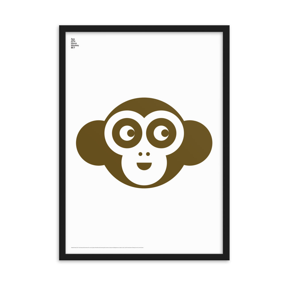 Framed Animal Monkey Poster