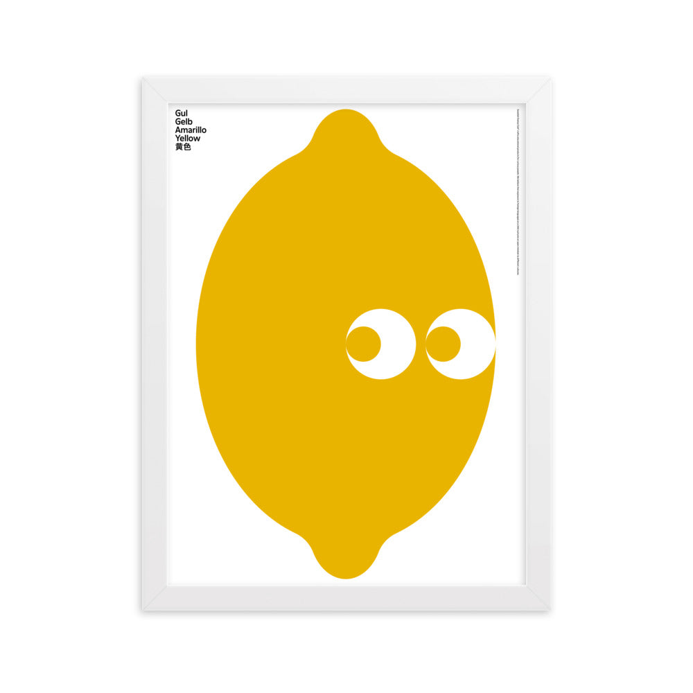 Framed Yellow Lemon Poster