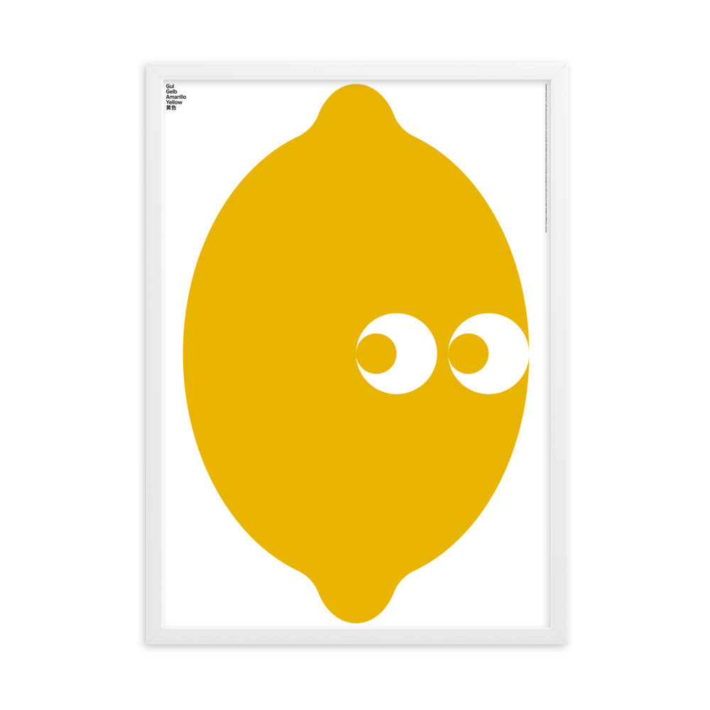 Framed Yellow Lemon Poster