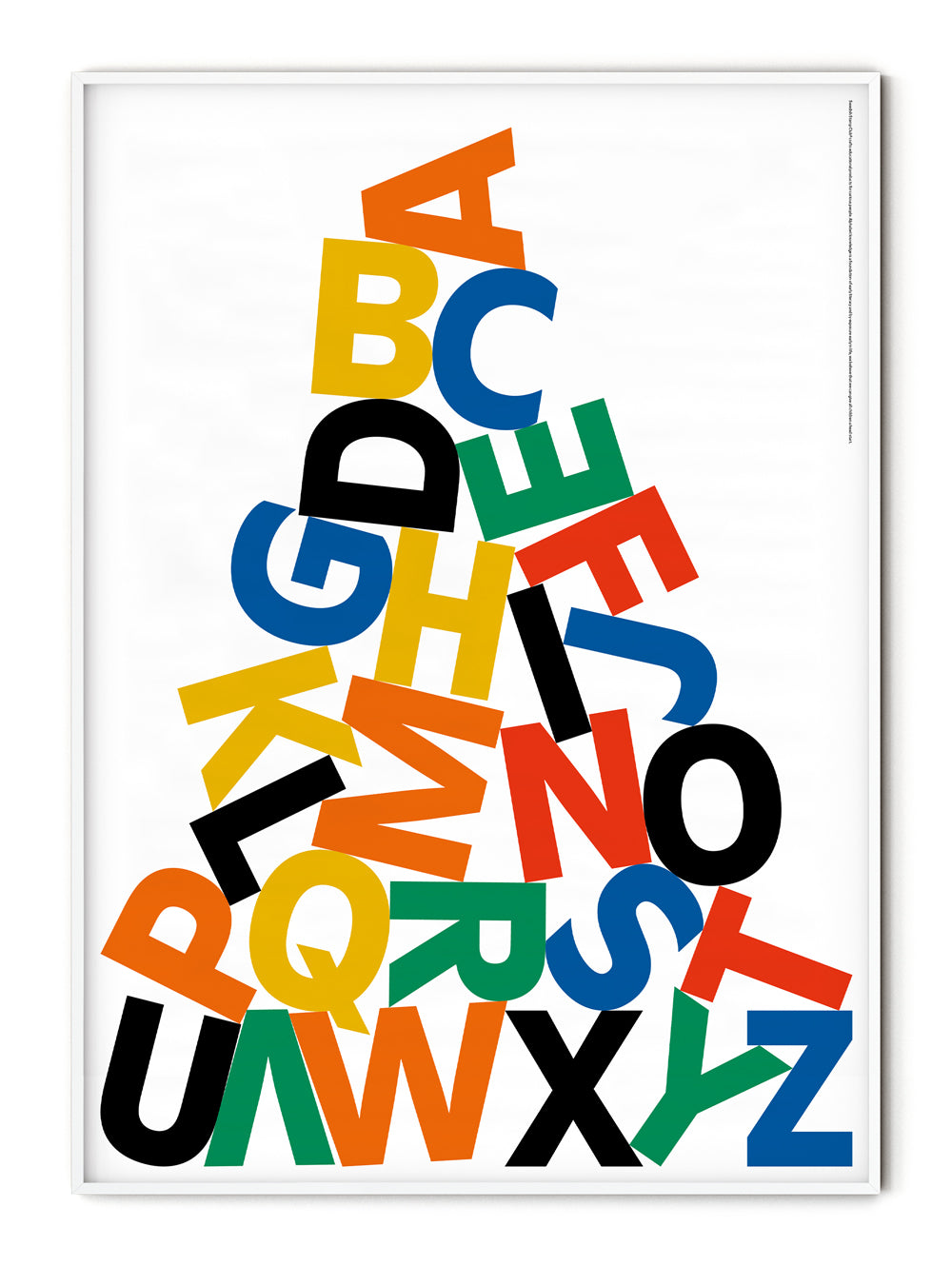 Pile Alphabet English Poster