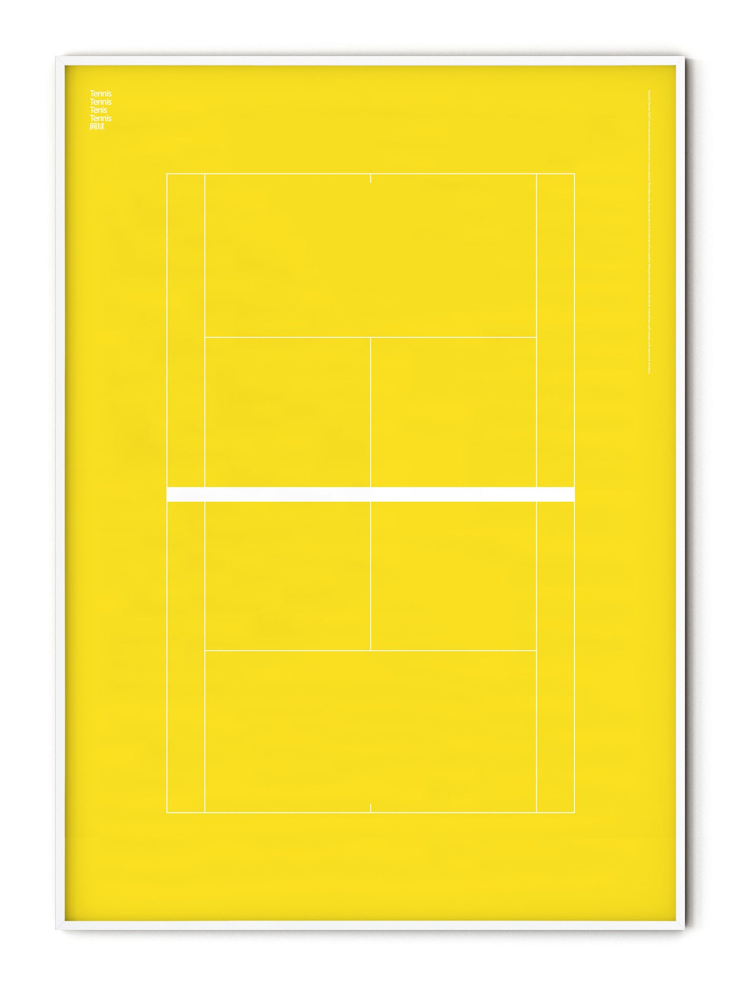 Sport Tennis Yellow Court Poster