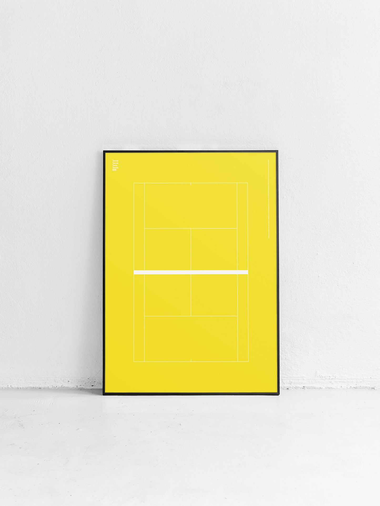 Sport Tennis Yellow Court Poster