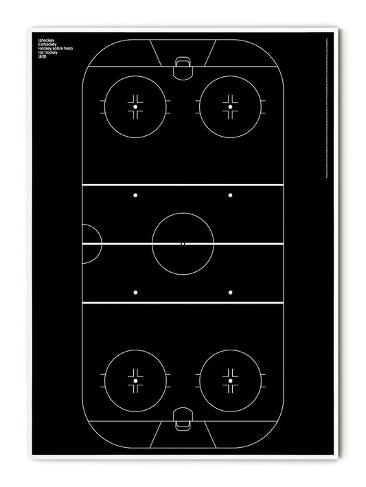 Sport Hockey Rink Black Poster