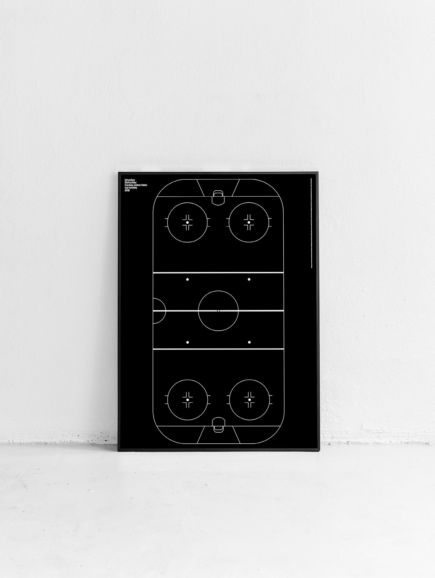 Sport Hockey Rink Black Poster