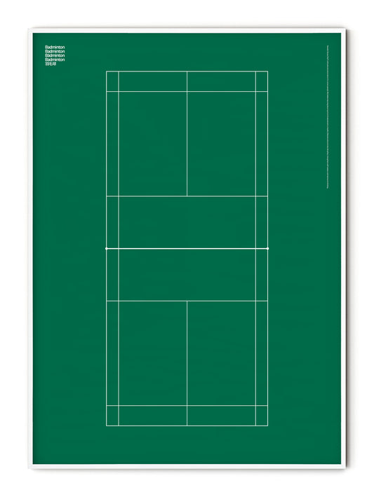 Sport Badminton Green Poster