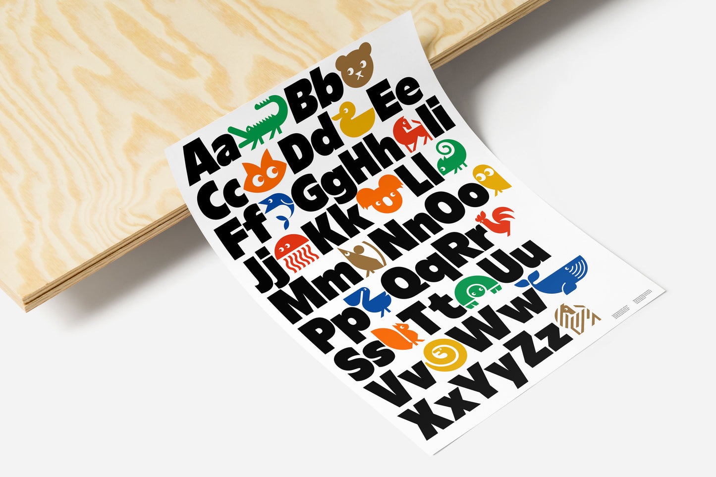 Animal Alphabet English Poster