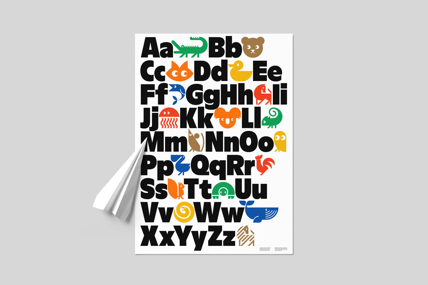 Animal Alphabet English Poster