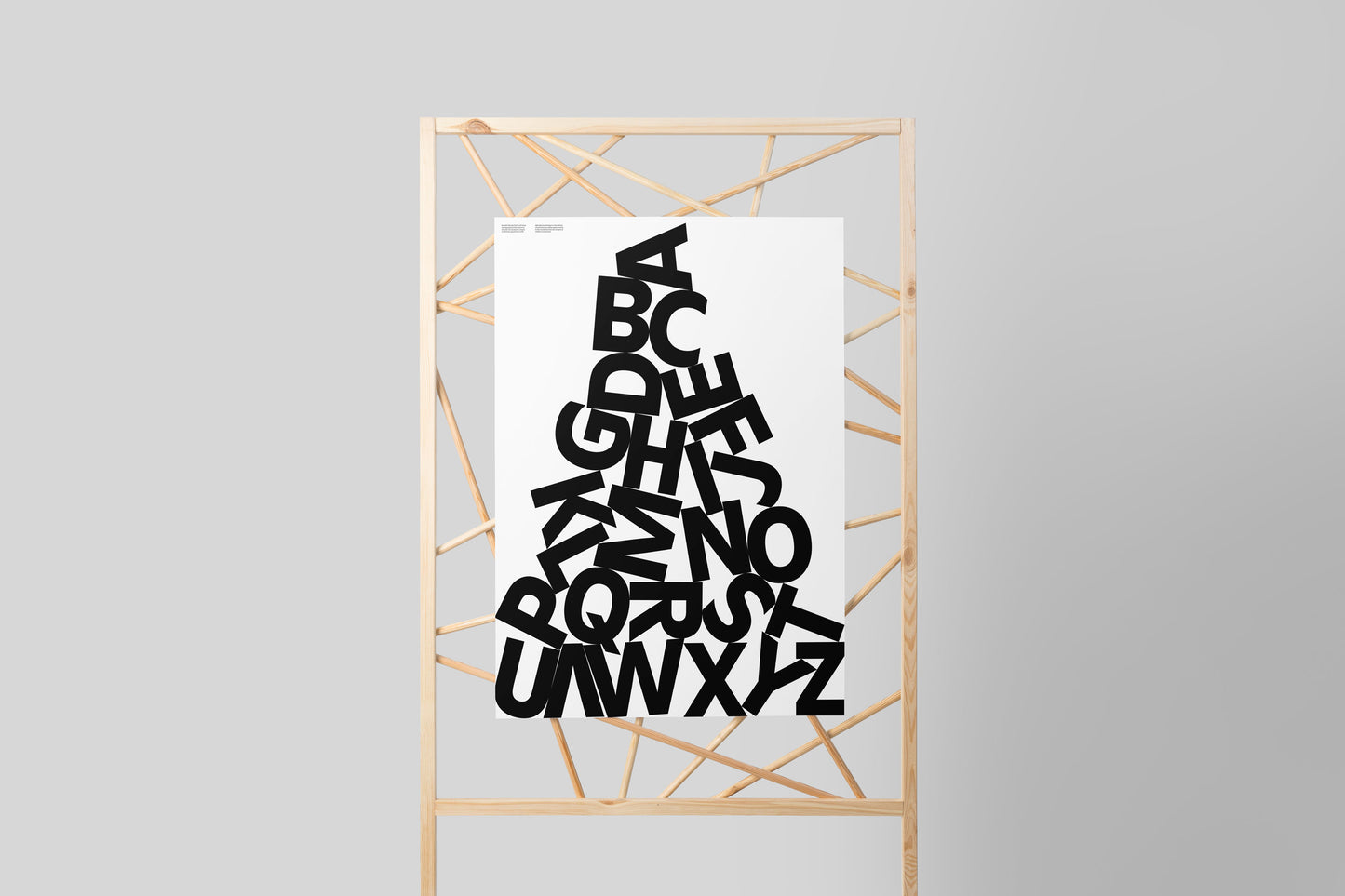 Pile Alphabet English Poster